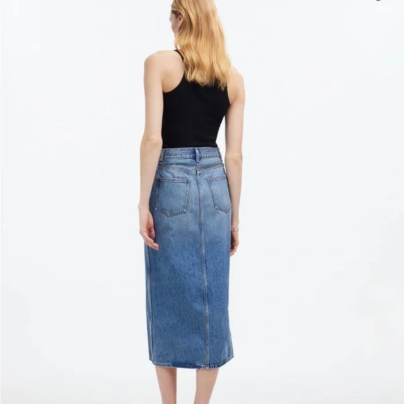 Madewell The Rilee Denim Midi Skirt - Picture 2 of 9